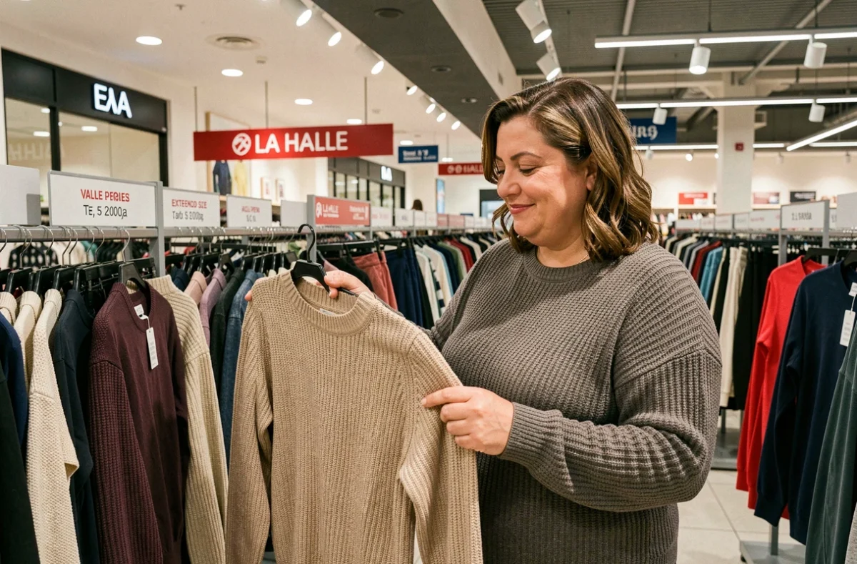 La Halle en centre commercial en Haute-Garonne avec une section vêtements grande taille
